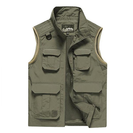 Men's Quick-Drying Outdoor Vest | Casual Lightweight Sleeveless Jacket | Breathable Summer Travel Wear | Versatile Hiking Vest