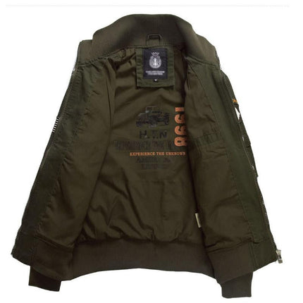 Men's Bomber Jacket | Vintage Zip-Up | Full Front Zipper | Ribbed Stand Collar | Long Sleeves | Durable Fabric Blend | Soft Lining | Casual & Semi-Casual Style | Timeless Outerwear