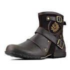 Men's Casual Leather & Suede Ankle Boots | Zip Closure | Breathable Leather Lining | Vintage Patina Finish | Comfortable Fit | Fashionable with Jeans or Chinos