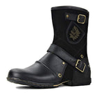 Men's Western Cowboy Boots | Mid-Calf | Leather | Durable Soles | Classic Design | Brown | Comfortable Fit | Stylish Men's Boots | Western Wear | Cowboy Style Footwear