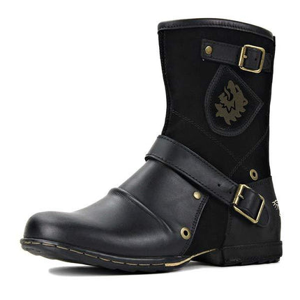 Men's Western Cowboy Boots | Mid-Calf | Leather | Durable Soles | Classic Design | Brown | Comfortable Fit | Stylish Men's Boots | Western Wear | Cowboy Style Footwear
