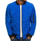 Men's Thermal Jacket | Padded Stand Collar | Solid Color | Warm Insulated Outerwear | Durable Polyester | Stylish Winter Coat | Casual & Formal Wardrobe Essential | With Side Pockets | Elasticized Cuffs
