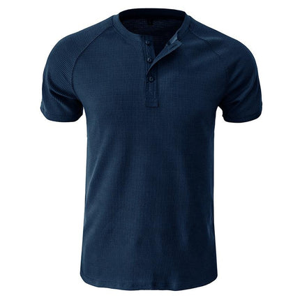 Men's Henley T-Shirt | Short Sleeve | Tough Guy Design | Soft Cotton Blend | Breathable | Comfortable Fit | Classic Henley Neckline | Durable Construction | Versatile Casual Style | Multiple Colors Available
