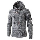 Men's Slim Fit Knit Hoodie | Long Sleeve | Hooded with Drawstring | Lightweight Fabric | Casual & Athleisure Wear | Ribbed Cuffs | Tailored Silhouette | Versatile Layering Piece