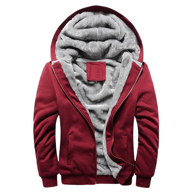 Men's Hooded Fleece Jacket | Casual Outerwear | Warm Winter Coat | Long Sleeve | Comfortable Fit | High-Quality Insulation | Adjustable Hood | Versatile Colors | Soft Lined Interior