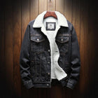 Men's Teddy Fleece Lined Denim Jacket | Long Sleeve Insulated Coat | Regular Fit | Shirt Collar | Classic Denim Texture | Warmth for Fall & Winter | Comfortable Versatile Outerwear | Casual Style