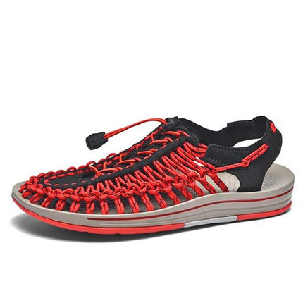 Men's Handwoven Beach Sandals | Comfortable | Lightweight | Breathable | Casual Summer Footwear | Slip-On Design | Versatile Style | Durable Materials | Ideal for Beach or Pool