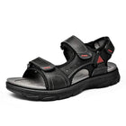 Men's Casual Beach Sandals | Durable Leather Upper | Non-Slip Flexible Sole | Adjustable Heel Strap | Breathable Textile Lining | All-Day Comfort | Everyday Summer Footwear