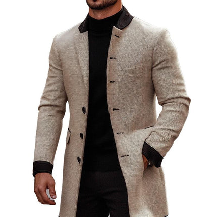 Men's Slim Fit Colorblock Suit Jacket | Mid-length | Contemporary Design | Classic Notched Lapels | Full-Length Sleeves | Polyester Spandex Blend | S to 3XL | Versatile Fashion | Formal & Semi-Formal Wear