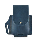 Vintage Leather Waist Bag | Phone Holder Waist Pack | Leather Hip Pouch | Hands-Free Travel Accessory