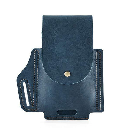 Vintage Leather Waist Bag | Phone Holder Waist Pack | Leather Hip Pouch | Hands-Free Travel Accessory