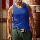 Men's Athletic Tank Top | Solid Color Crew Neck | Casual Sportswear | Moisture-Wicking Cotton Blend | Versatile Fit | Lightweight Comfort | Ideal for Gym, Workout, and Everyday Fashion