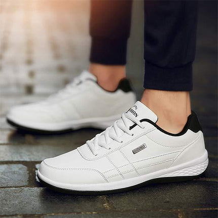 Men's Ultralight Sneakers | Leather Upper | EVA Foam Footbed Cushioning | IMEVA Midsole for Flexibility | Midfoot Support | Comfortable Casual Footwear