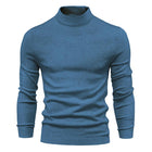 Men's Turtleneck Sweater | Solid Color Knit Pullover | Warm Casual Knitwear | Soft Comfortable Relaxed Fit | Fall Winter Essential | Versatile Ribbed Details