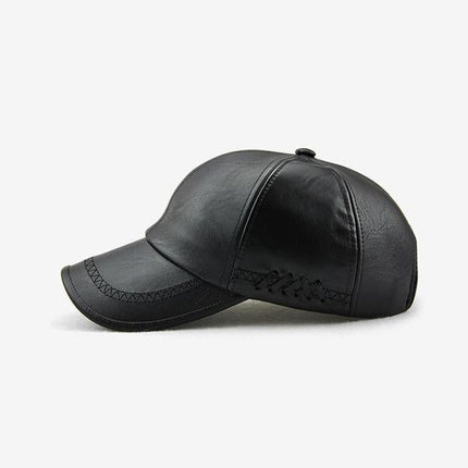 Leather Baseball Cap | Adjustable Fit | Lightweight & Comfortable | Polyester Lining | Modern & Fashionable Design | Suitable for Outdoor Activities | Coffee, Brown, Black