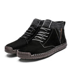 Premium Suede Leather High-Top Men's Boots | Lace-Up Closure | Elastic Cuff | Cushioned Insole | Durable Rubber Outsole | Warm Fall & Winter Footwear | Casual & Fashionable Style