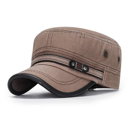 Men's Vintage Baseball Cap | Leather Brim | Cotton Hat | Solid Color | Spring Autumn Winter | Adjustable Fit | Classic Style | Outdoor Sports Accessory | Army Green Navy Brown Beige Black