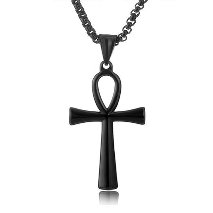 Vintage Style | Knot Design Cross Necklace | Silver Chain | Casual Fashion Jewelry | Unisex Accessory