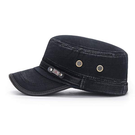 Men's Vintage Baseball Cap | Leather Brim | Cotton Hat | Solid Color | Spring Autumn Winter | Adjustable Fit | Classic Style | Outdoor Sports Accessory | Army Green Navy Brown Beige Black