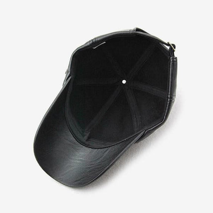 Leather Baseball Cap | Adjustable Fit | Lightweight & Comfortable | Polyester Lining | Modern & Fashionable Design | Suitable for Outdoor Activities | Coffee, Brown, Black