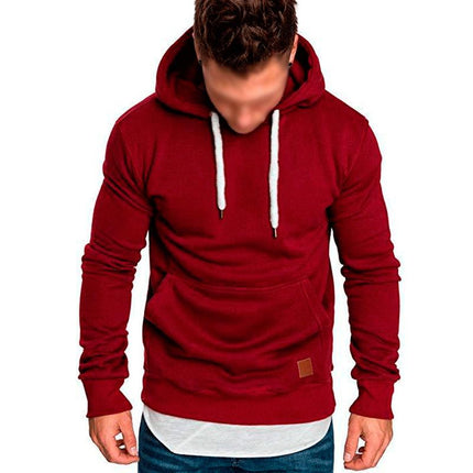 Men's Hooded Sweatshirt | Solid Color | Long Sleeve | Casual Fit | Cotton Blend | Soft & Warm | Versatile Everyday Wear | Adjustable Drawstring Hood | Ribbed Cuffs | Minimalist Design | Fall Winter Spring
