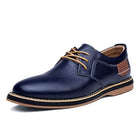 Men's Oxford Dress Shoes | Pebbled Leather Upper | Lace-Up Closure | Blind Eyelets | Casual Sophisticated Style | Versatile Work & Weekend Footwear