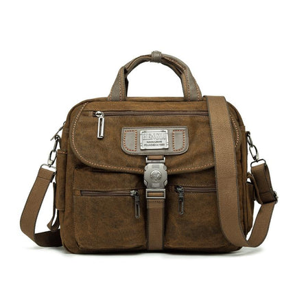 Men's Crossbody Canvas Bag | Retro Large Capacity Shoulder Bag | Portable Design | Durable Material | Adjustable Strap | Versatile Use | Daily Commute & Travel