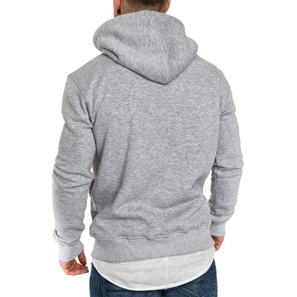 Men's Hooded Sweatshirt | Solid Color | Long Sleeve | Casual Fit | Cotton Blend | Soft & Warm | Versatile Everyday Wear | Adjustable Drawstring Hood | Ribbed Cuffs | Minimalist Design | Fall Winter Spring