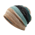 Men's Striped Pullover Winter Hat | Dome Design | Brimless | Imitation Cashmere | M Size 56-58cm | Fashionable Trendy Style
