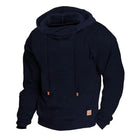 Men's Long Sleeve Sports Hoodie | Autumn Winter Activewear | Pullover Hoodie with Drawstring | Warm Breathable Polyester Spandex Blend | Athletic Fit with Kangaroo Pocket | Ideal for Casual Wear or Workouts