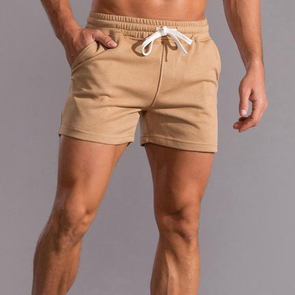 Men's Loose Fit Cotton Sports Shorts | Breathable Athletic Shorts | Elastic Waist | Casual Activewear | Comfortable Summer Gym Shorts | Frayed Hem | Mid Waist | Perfect for Running & Hiking