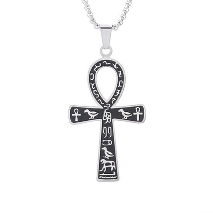 Vintage Egyptian Ankh Cross Necklace | Casual Style | Symbol of Life Pendant | Retro Jewelry Accessory