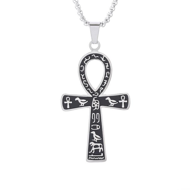 Vintage Egyptian Ankh Cross Necklace | Casual Style | Symbol of Life Pendant | Retro Jewelry Accessory