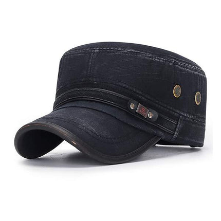 Men's Vintage Baseball Cap | Leather Brim | Cotton Hat | Solid Color | Spring Autumn Winter | Adjustable Fit | Classic Style | Outdoor Sports Accessory | Army Green Navy Brown Beige Black