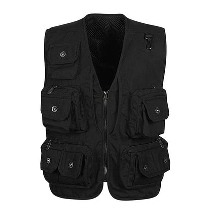 Men's Detachable Vest | High Quality Cotton Fabric | Multi Pockets | Zipper Closure | Machine Wash | Breathable Quick Dry | Stylish Copper Metal Zippers | Velcro Strips | Adaptable Back | Comfortable Casual Outerwear