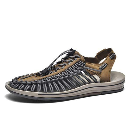 Men's Handwoven Beach Sandals | Comfortable | Lightweight | Breathable | Casual Summer Footwear | Slip-On Design | Versatile Style | Durable Materials | Ideal for Beach or Pool