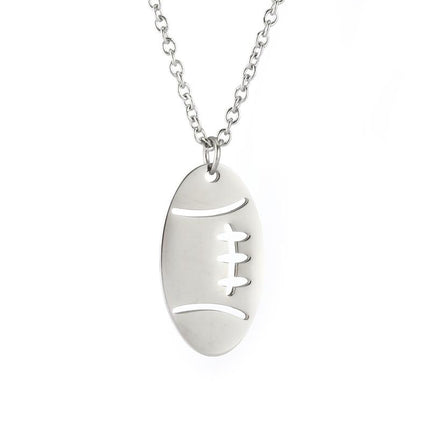 Retro Irregular Rugby Necklace | Casual Statement Jewelry | Unique Pendant | Fashion Accessories | Unisex Style | Vintage Inspired Necklace