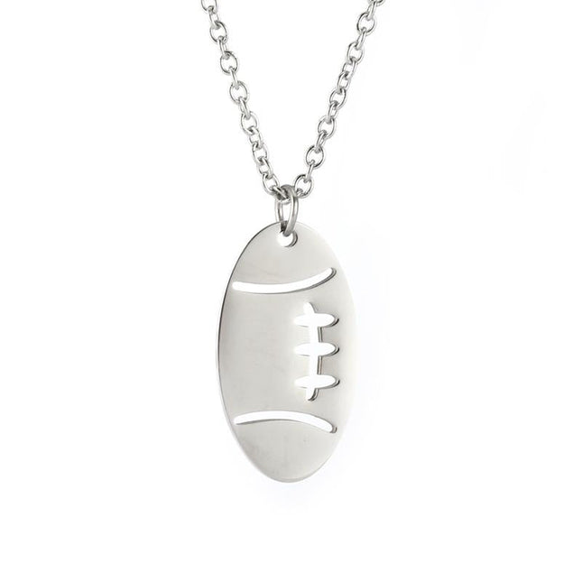 Retro Irregular Rugby Necklace | Casual Statement Jewelry | Unique Pendant | Fashion Accessories | Unisex Style | Vintage Inspired Necklace