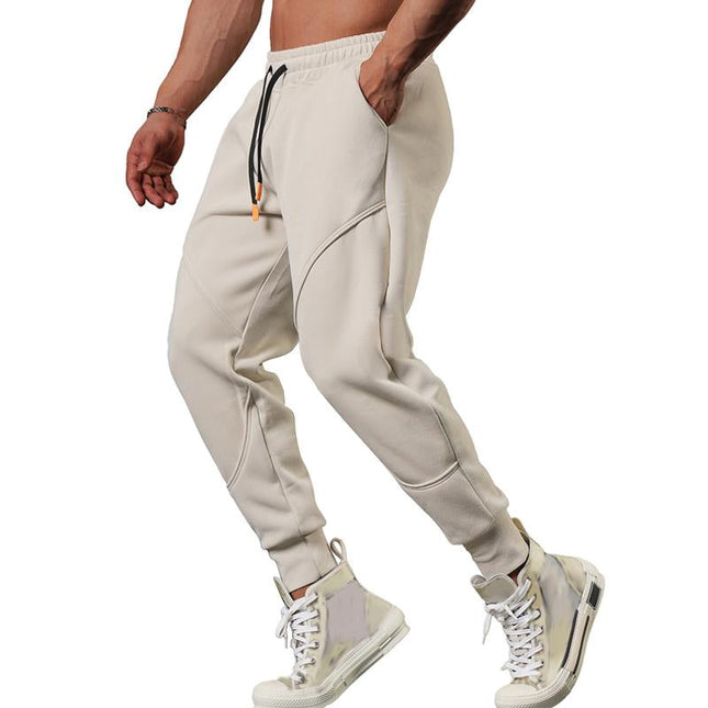Men's Cotton Blend Sweatpants | Plain Design | Versatile Trousers for Daily Wear | Stretch Waist with Drawstring | Comfortable Fit | No Elastic | Four Season Use | Ideal for Sports Travel and Lounging