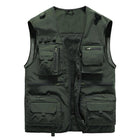 Men's Outdoor Quick-Drying Vest | Multi-Pocket | V-Neck | Zipper Closure | Removable Back | Mesh Patchwork | Breathable Lightweight Fabric | Ideal for Fishing, Cycling, Sports & Leisure Activities
