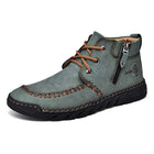 Vintage Leather Men's Booties | Flexible Rubber Sole | Lightweight Comfort | Casual Wear | Hand Sewn | High-Quality Fit