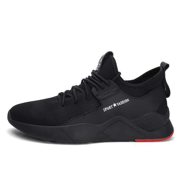Men's Casual Running Shoes | Lightweight Flyknit Sneakers | Breathable Athletic Footwear | EVA Sockliner Comfort | Durable Flexible Outsole