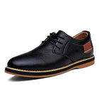 Men's Oxford Dress Shoes | Pebbled Leather Upper | Lace-Up Closure | Blind Eyelets | Casual Sophisticated Style | Versatile Work & Weekend Footwear