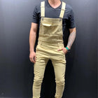 Men's Denim Overalls | Solid Color | Adjustable Straps | High-Quality Durable Fabric | Functional Pockets | Casual Outfits | Versatile Fashion | Classic Comfortable Fit | Everyday Wear