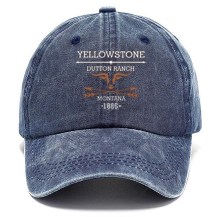 Men's Vintage Distressed Dome Cap | Adjustable Curved Brim | Cotton Fabric | Sun Protection | Retro Style Casual Hat