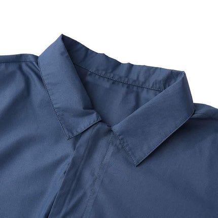 Men's Cargo Jumpsuit | Multi-Pocket Design | Casual Overall | Short Sleeve Lapel | Polyester Fabric | Plain Pattern | Four Seasons Wear | Outdoor & Travel Ready | Versatile Occasion Suitability