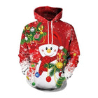 Men's Christmas Graffiti Hoodie | Casual Holiday Print | Adjustable Drawstring Hood | Long Sleeves | Cotton-Polyester Blend | Relaxed Fit | XS-3XL | Festive Outerwear