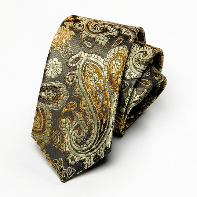 Men's Paisley Cashew Pattern Neck Tie | Stylish Business Casual | Elegant Design for Office & Events | High-Quality Fabric | Versatile Accessory for Men | Timeless Classic Style | Perfect Gift for Fashion-Forward Individuals