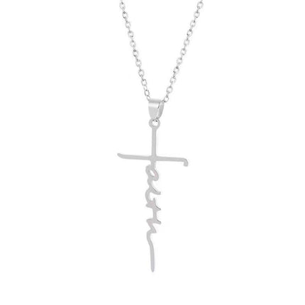 Vintage Faith Cross Pendant Necklace | Religious Jewelry | Fashion Accessories | Antique-Inspired Design | Classic Cross Charm | Elegant Chain | Men's Women's Necklace | Gift for Her | Unique Spiritual Keepsake