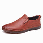 Men's Dress Shoes | Vintage Leather | Slip-On | Business Casual | Exposed Gore | Soft Non-Slip Oxford Sole